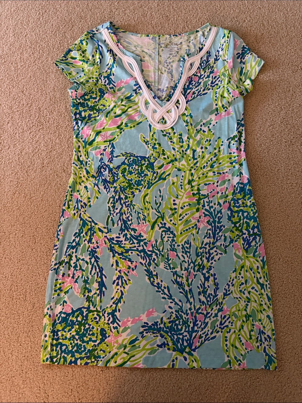 Lilly Pulitzer Mini Dress in Light Blue, Green, Pink